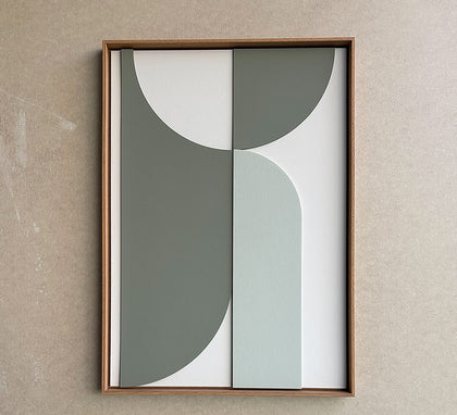 DIY-Set: Wandbild Relief in Salbei. Zum selbst gestalten.